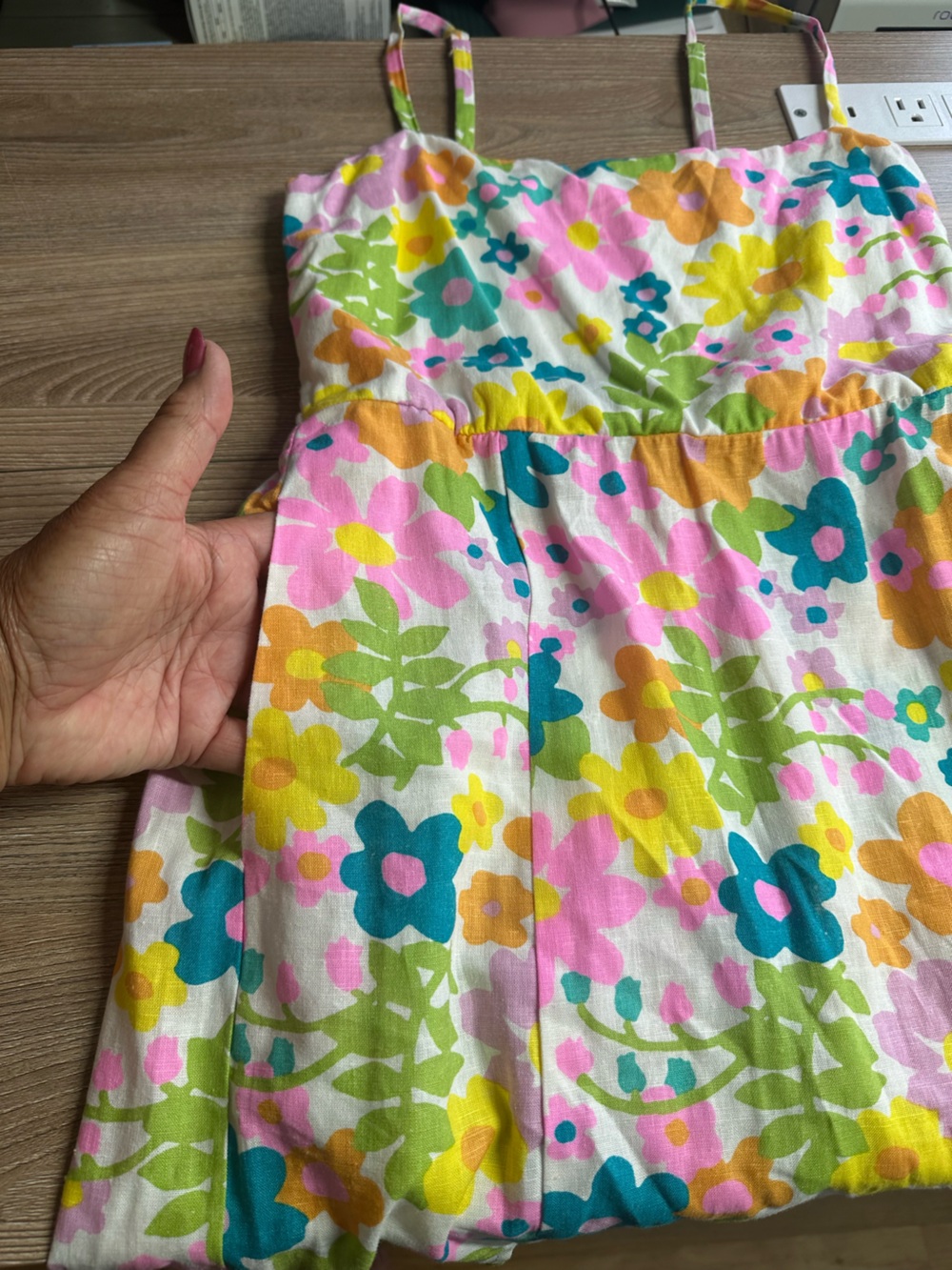 Show Me Your Mumu Amalfi Coast Midi Dress Retro Floral Petal Pop Adj Straps NWT* - Picture 9 of 16